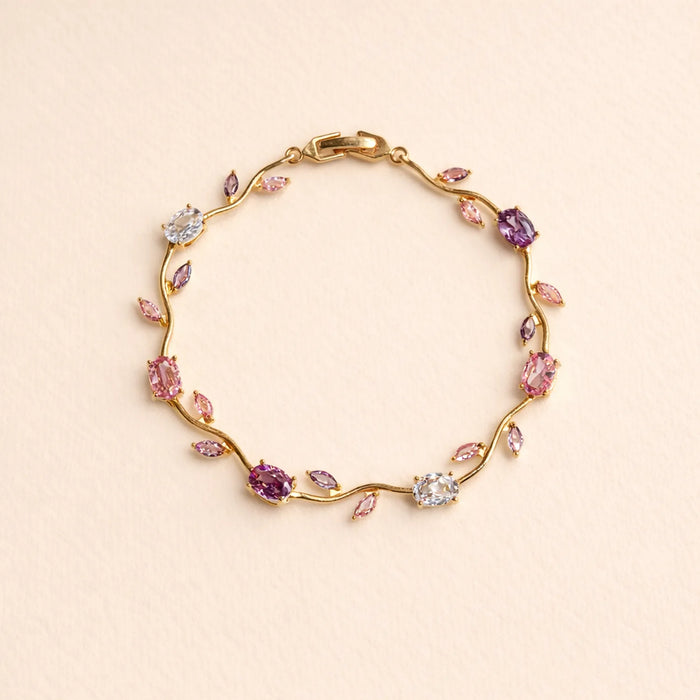 Multicolor gold Tulip bracelet -18K Gold Plated