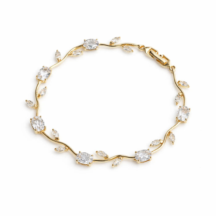 White gold tulip bracelet -18K Gold Plated