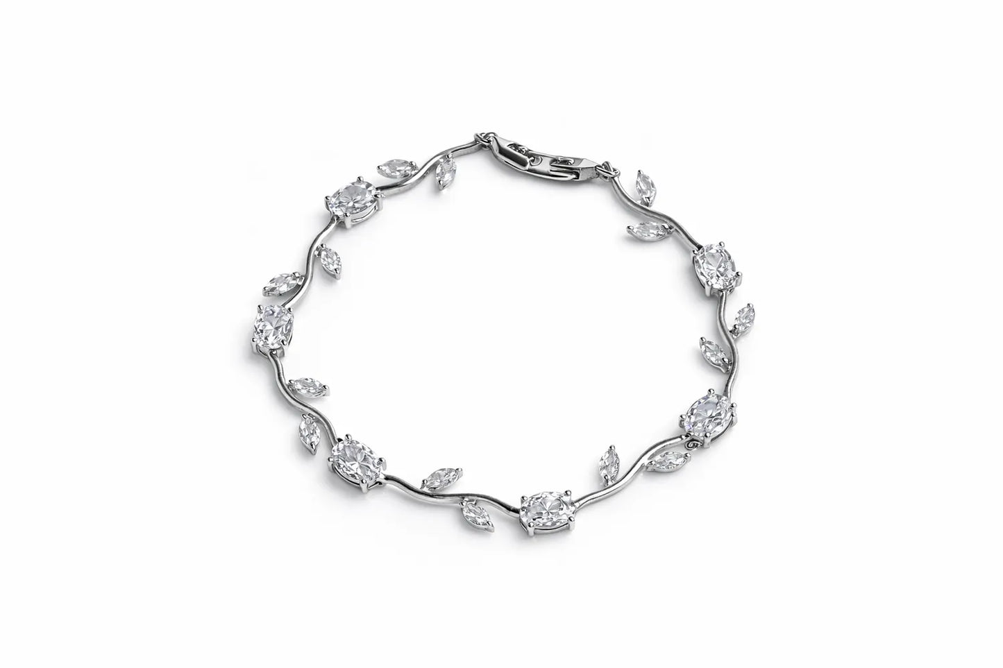 White Silver Tulip Bracelet -18K Gold Plated