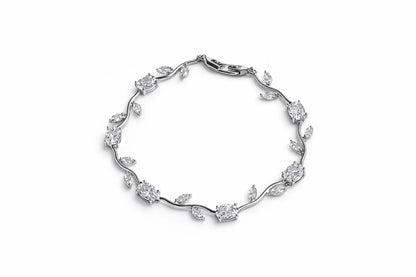 White Silver Tulip Bracelet -18K Gold Plated