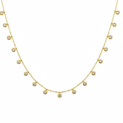 White Stone Dainty Necklace
