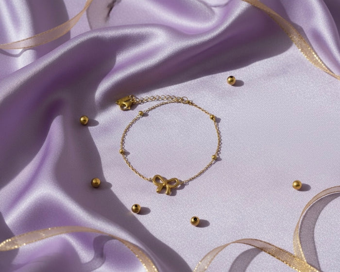 Bow bracelet -18K Gold Plated