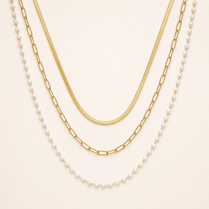 Heirloom Trio Stack -18K Gold Plated