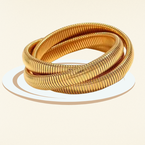 layered snake bracelet